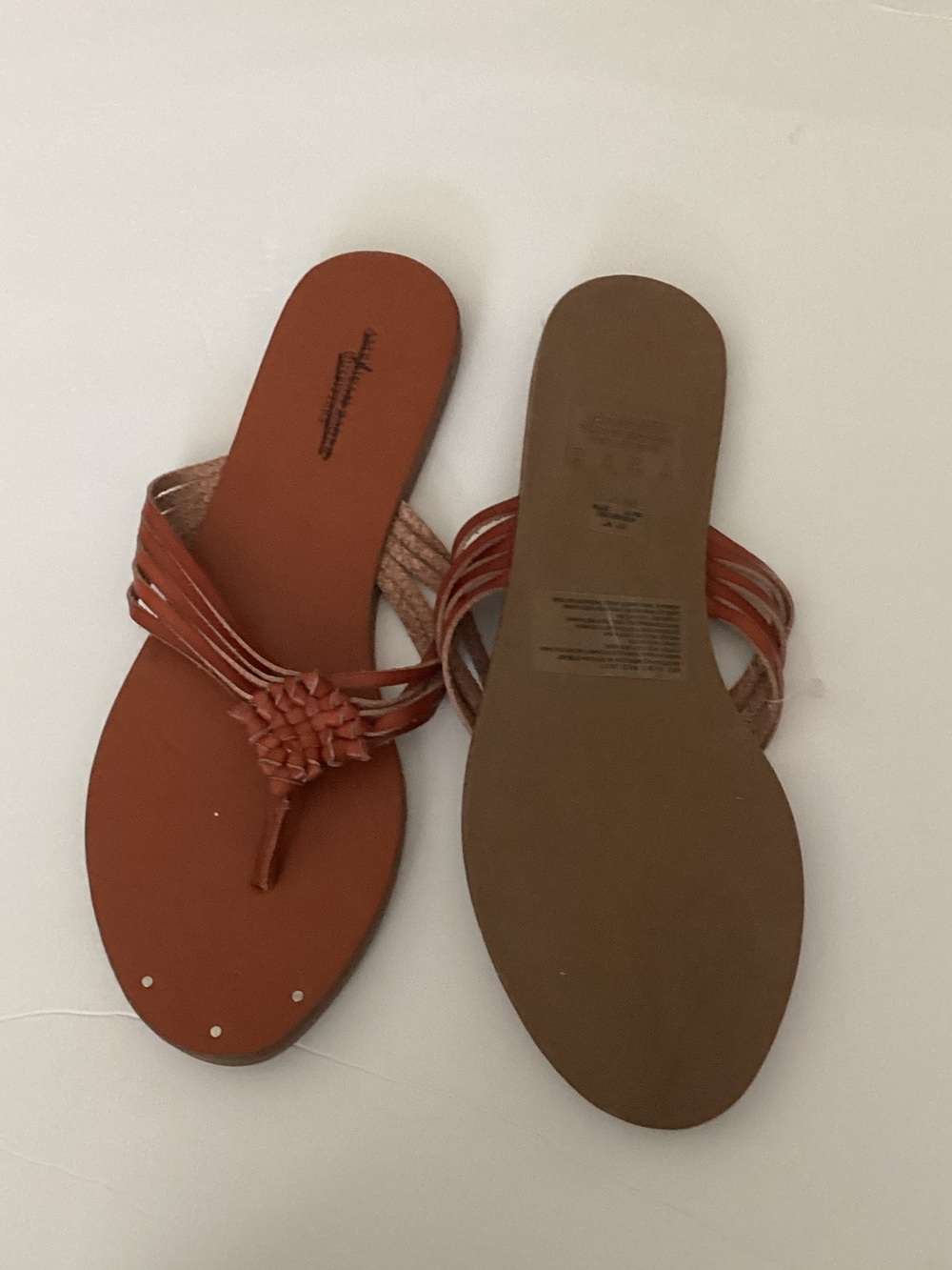 American Eagle Outfitters Brown Braided Toe-Post Sandals - Picture 4 of 4